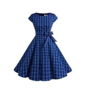 Vintage Inspired Plaid Dress Size Small